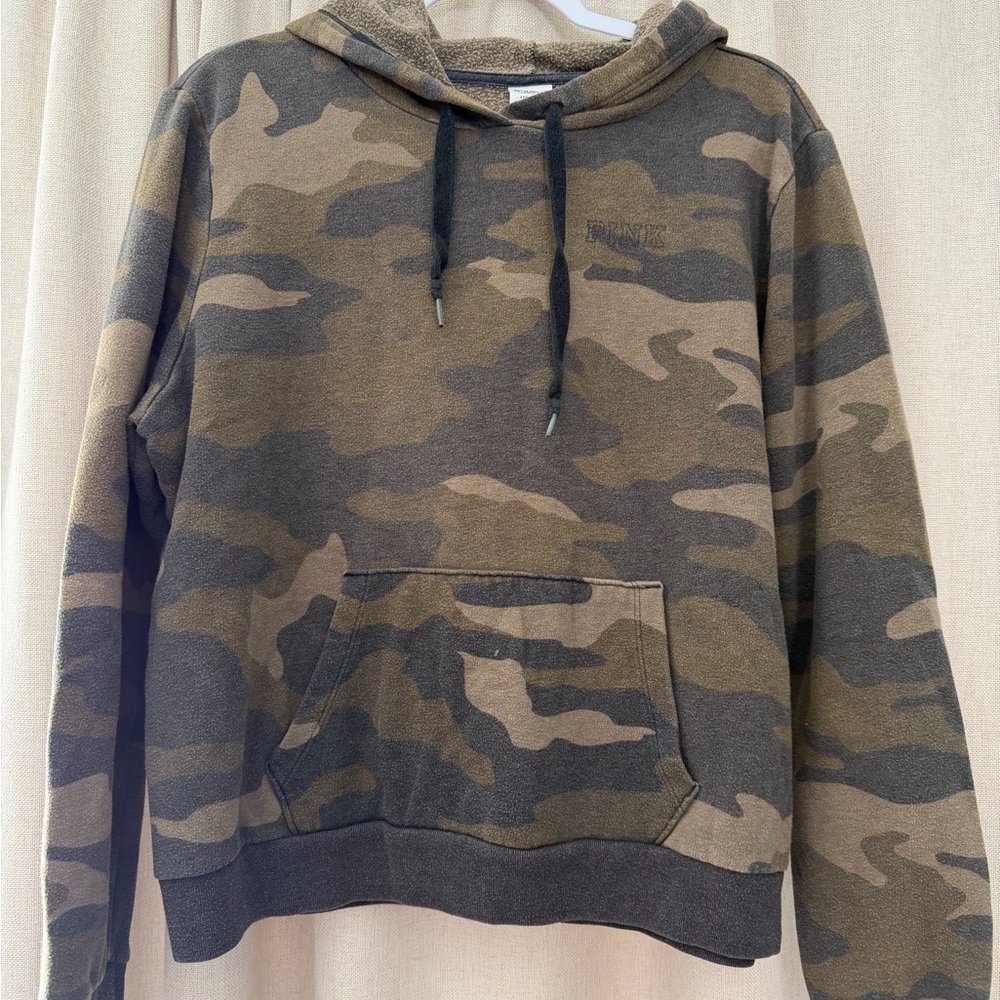 PINK Victoria's Secret Women’s Brown Camouflage Hoodie
